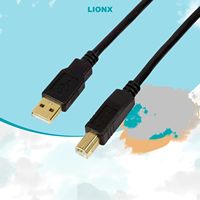 Câble d'imprimante SYONG vers ordinateur, câble d'imprimante/scanner USB haute vitesse A vers B mâle, 4,9 pieds, compatible avec Lexmark, HP, Canon