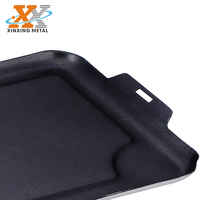 Batterie de cuisine de camping de haute qualité Poêle à griller plate en aluminium antiadhésive noire