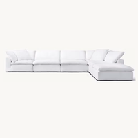 Mobilier de salon moderne de style américain canapé nuage combiné en forme de L villa Homestays Hotel factory peut être personnalisé