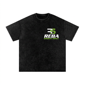 เสื้อยืดแขนสั้นสีดำสำหรับผู้ชาย Reba Sports Impex คอกลม ทรงปกติ ผ้าคอตตอนเจอร์ซีย์ พิมพ์โลโก้ด้านหน้า สไตล์ลำลอง - Product Image 1