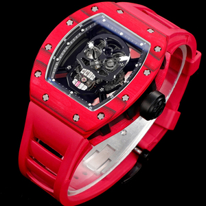 Montre de luxe pour homme, tourbillon automatique, mécanique, boîtier en fibre de carbone, montre-bracelet haut de gamme pour un usage quotidien et un cadeau - Product Image 2