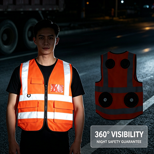Veste de travail haute visibilité réfléchissante, refroidissement par semi-conducteurs, résistante aux hautes températures, haute ténacité, certifiée CE, design unisexe - Product Image 4