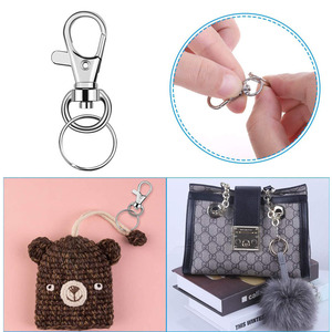 Bán Buôn Tôm Hùm Claw Clasp Với Vòng Chìa Khóa Xoay Dây Buộc Clip Snap Hook DIY Móc Khóa Phụ Kiện Kim Loại Móc Chìa Khóa Số Lượng Lớn Khóa - Product Image 3