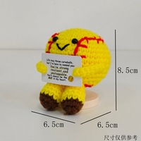 Peluche Salamandre en Laine Faite à la Main avec Carte de Message Positif - Cadeau pour Décoration de Bureau, Amis, Famille