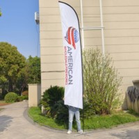 Drapeau à plumes imprimé sur mesure à base d'eau, portable, pour promotion extérieure, bannière de plage pour concessionnaires automobiles et publicité commerciale