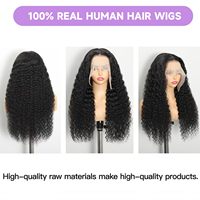 Peluca de Cabello Humano Virgen con Frente de Encaje, Ondas Profundas, Larga, 250% de Densidad, Pre-Desplumada, Línea de Cabello Natural, con Baby Hair