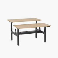 Mobilier de bureau ergonomique Bureau d'ordinateur électrique à hauteur réglable Bureau debout pour 2 personnes assises