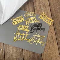 Acryl-Kuchenseitendekoration Partyzubehör Topper Ornamente Happy Birthday Kuchendekoration