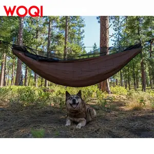 WOQI Single Person Portable Inflatable Nylon Anti Rollover Warmth Adult Hammock Sleeping Bag Outdoor Camping And Hiking Trip