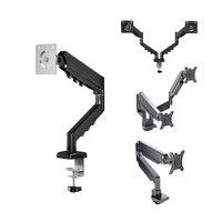 Soporte para ordenador portátil y monitor al mejor precio, montaje de brazo de monitor doble, soporte para monitor de ordenador, soporte de montaje en escritorio