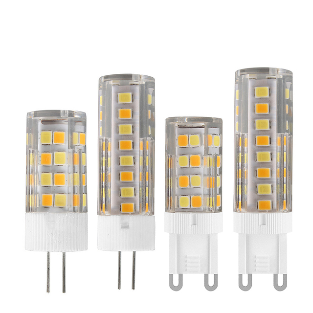 G4 G9 LED Light Bulbs Ceramic Corn Lamp Two-color Light Source 3000K 4000K 6000K Three-color Lamp 220V Voltage Input 5W 7W