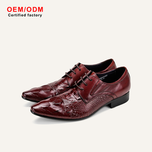 OEM Custom Men's Oxford Lace-Up Pointed Toe Cowhide Leather <b>Shoes</b> Animal Print Waterproof Breathable Summer Comfort Spring - Product Image 3
