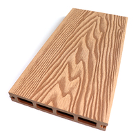 Plancher extérieur creux carré imperméable de 146x24mm de WPC anti UV FSC certifié et antidérapant