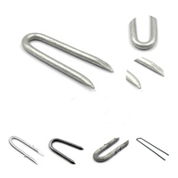 Galvanized Smooth Shank U-Type Nail Fasteners Class 10 Grade Steel Wire Fencing Staples for Wire Mesh and Woven Fencing