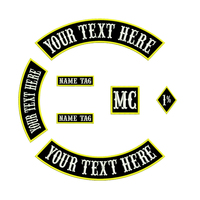 Écussons brodés personnalisables pour motards Gilet de motocyclette personnalisé Rocker Rider Jack Rocker Name Iron on Patches Custom