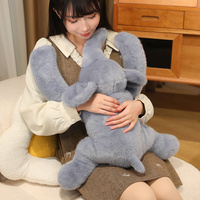 Peluches à poser sur l'épaule Lion Éléphant Raton-laveur Hippopotame Panda Cochon Paresseux, Poupée en peluche lestée à bras longs