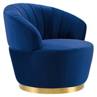 Fauteuil de détente pivotant en velours avec base en acier inoxydable de luxe, fauteuil de salon rotatif pour la maison, meubles d'hôtel