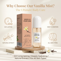 Brume parfumée corporelle à trois niveaux infusée d'extraits naturels avec logo personnalisé pour les occasions sociales