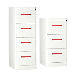 Archivador Moderno de Acero con 4 Cajones, con Cerradura y Ahorro de Espacio, para Uso Escolar y de Taller - Product Image 1
