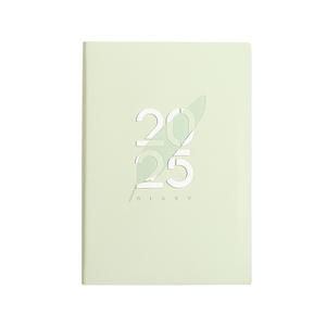 Agenda mensuel et hebdomadaire en cuir avec couverture rigide, plusieurs couleurs, avec logo personnalisé, A5 - Product Image 1