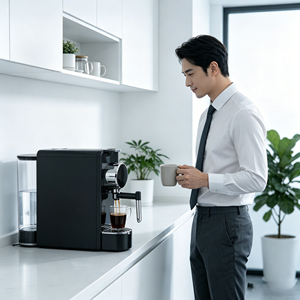 Machine à café électrique Anbolife, mousseur à lait, logo personnalisé OEM, livraison rapide pour la maison et le bureau, machine à café à capsules - Product Image 5