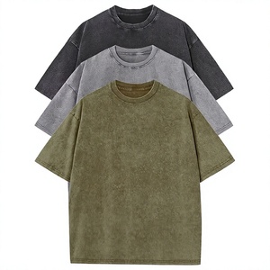 Camiseta de algodón extragrande para hombre, de color liso, manga corta, estilo casual, cuello redondo, tejido de punto, ajuste regular, camisas informales Cft - Product Image 1