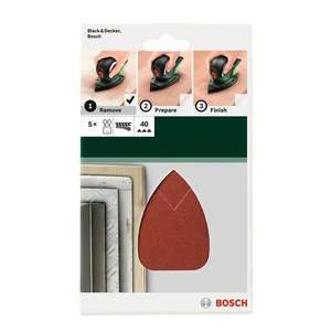BOSCH - 2609256A71 Jeu de feuilles abrasives avec 4 trous pour ponceuse multi-EAN 3165140614870 ABRASIVES ABRASIVE PAPERS - Product Image 2