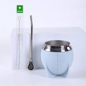 Tasse à Yerba Mate d'Argentine en acier inoxydable 304, isotherme sous vide, avec paille Bombilla, anti-fuite, portable - Product Image 5