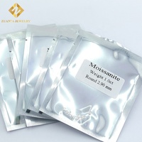 Pierre de Moissanite en vrac D VVS, couleur blanche, taille brillant ronde, cultivée en laboratoire, excellente finition, certifiée par un tiers