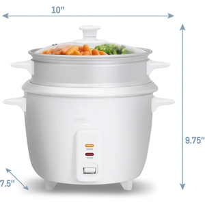 Fábrica de China 2025 1,0 olla arrocera de 1,8 litros Aparato de venta superior olla arrocera de tambor blanco con flor de impresión - Product Image 3