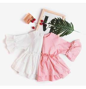 Nueva Moda: Blusas con Mangas con Volantes de Diseño Occidental para Niñas en el Mercado Chino - Product Image 1