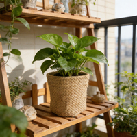 Sac en jute biodégradable écologique respirant pour plantes, pochette réutilisable pour légumes et fleurs, personnalisable avec logo, vente en gros