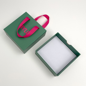 Custom <b>Small</b> Paper Sliding <b>Drawer</b> Jewelry Gift Box with Ribbon Handle Luxury Packaging for Necklaces and Earrings - Product Image 5