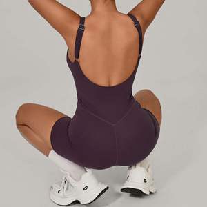 Vente en gros de <span class=keywords><strong>justaucorps</strong></span> et combinaisons de sport pour femmes, à séchage rapide, sexy, à bretelles réglables, dos nu, pour le yoga et le fitness - Product Image 2