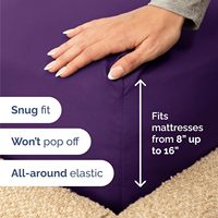 Parure de Lit de Luxe 4 Pièces en Microfibre Brossée avec Draps à Bonnets Profonds