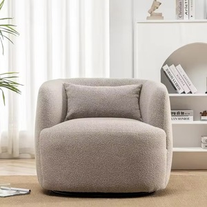 Sillón Individual de Lujo, Estructura de Madera Maciza con Tapicería de Tela, Perfecto para Sala de Estar o Dormitorio - Product Image 3