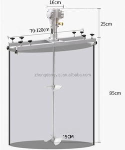 Mezclador Neumático Industrial de 50 Galones SUS304, Tipo Tornillo, 220v, para Tintes/Cápsulas/Polvo/Líquido/Pintura, Apto para Alimentos - Product Image 3