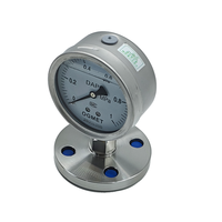 YNTP-100BMF Stainless Steel Shock Resistant Diaphragm Pressure Gauge Flange Manometer 4'' for Water Treatment System