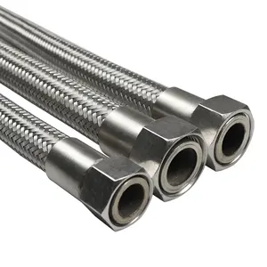 Industrial Full 304 Stainless Steel Food Grade Metal Hose Sanitary Quick Fitting Corrugated Pipe Metal Braided Mesh Hose