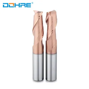 DOHRE UEX Carbide End Mill 2 Flutes Square End MIlls Highly Accurate High Hardness Customizable HRC 60