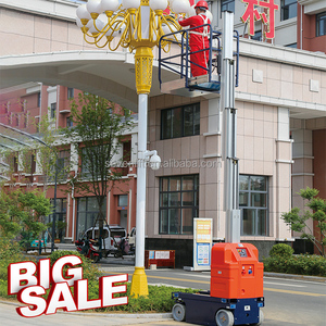 6m 7.5m 9m portatile alimentato a batteria con albero verticale guidabile sollevatore idraulico in lega di alluminio - Product Image 2