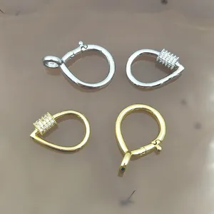 Fabrika 18k altın kaplama ve gümüş Oval pençe ıstakoz klipsler kancalar bilezik kolye için konnektörler DIY takı yapma malzemeleri