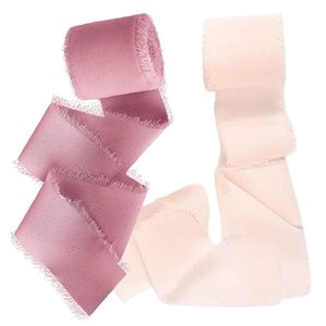 Rollos de Cinta de Chifón Rosa Pálido de Alta Calidad para Invitaciones de Boda, Ramos de Novia, Envoltura, Manualidades - Product Image 1