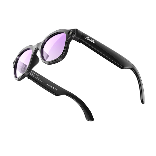 WAI3 BT WiFi Smart AI Glasses 8MP 4K Camera Speaker Magnetic Charging Photo/Video Recording AI Translation