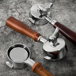 Ensemble d'<span class=keywords><strong>accessoires</strong></span> pour café S <span class=keywords><strong>Delonghi</strong></span> Brevill E61 51mm 54mm 58mm, double bec, panier à 2 tasses, poignée en bois, porte-filtre à café - Product Image 2