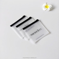 Sacs refermables en plastique transparent mat avec fermeture éclair, petits et doux, personnalisables avec logo, pour emballer des boucles d'oreilles et des bijoux