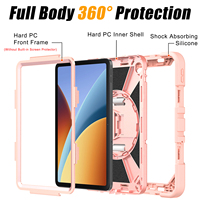 Étui robuste antichoc pour Redmi Pad 2 9,7 pouces avec support intégré, poignée rotative et sangle de transport