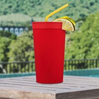 Gobelets de stade classiques réutilisables personnalisés de 32 oz, gobelets en plastique promotionnels pour fêtes, mariages, boissons, bières, incassables, emballage personnalisé