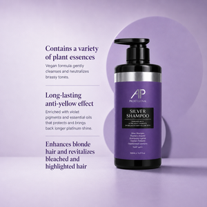 <span class=keywords><strong>แชมพู</strong></span>ป้องกันสีผมซีด AP Color Protection Natural Anti-Gray Silver  ปราศจากซัลเฟต ผสมเคราตินไฮโดรไลซ์ สี<span class=keywords><strong>ม่วง</strong></span> สำหรับผมบลอนด์ - Product Image 2