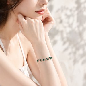 Exquisite Gold Plated S925 Sterling Silver Tulip <b>Bracelet</b> Ladies Delicate Flower Vine <b>Bangle</b> Jewelry for Valentine's Day Gift - Product Image 3